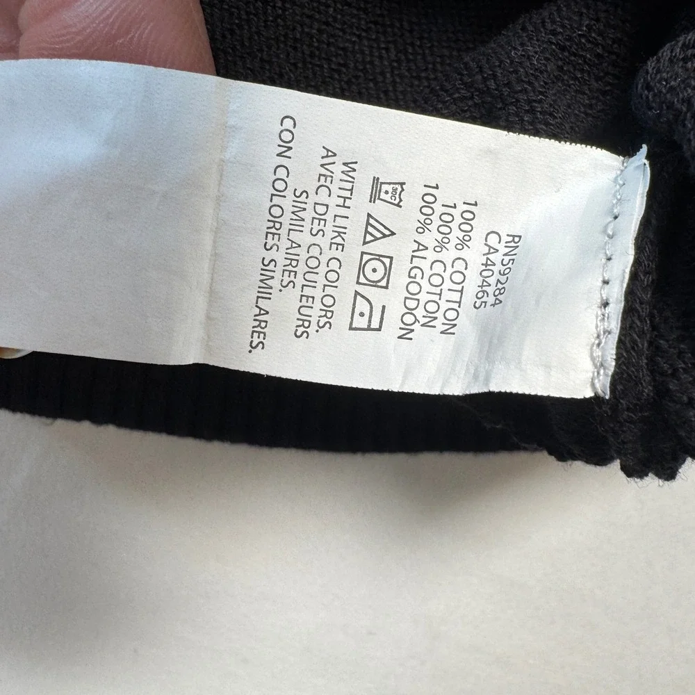 The Childrens Place Boys Sweater Black V-Neck Cotton Size 10/12